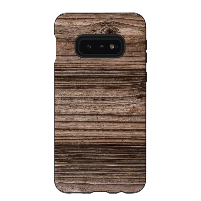 Galaxy S10e StrongFit wood by haroulita