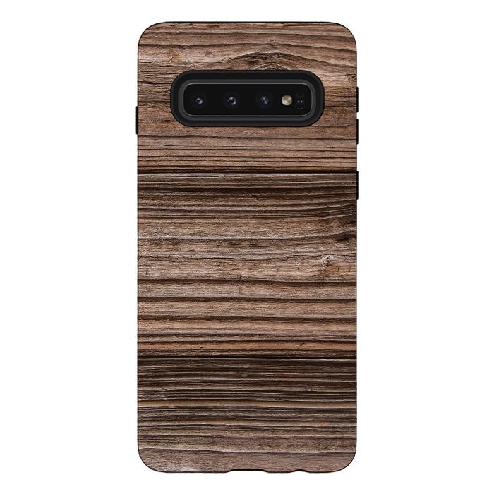 Galaxy S10 StrongFit wood by haroulita