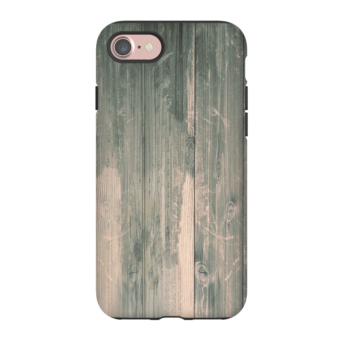 iPhone 7 StrongFit grey wood by haroulita