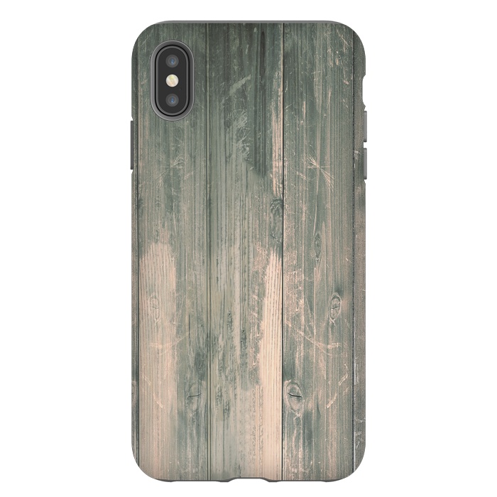 iPhone Xs Max StrongFit grey wood by haroulita