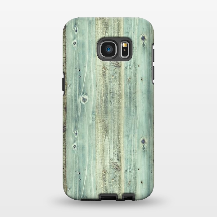 Galaxy S7 EDGE StrongFit blue wood by haroulita