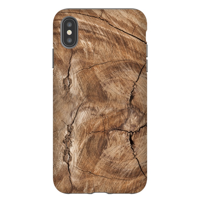 iPhone Xs Max StrongFit wooden texture by haroulita