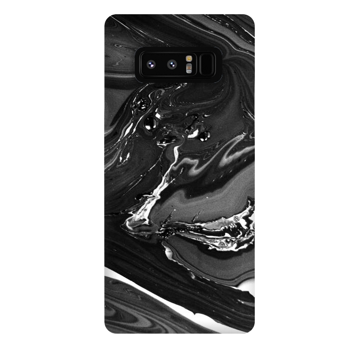 Galaxy Note 8 StrongFit black white minimal marble by haroulita