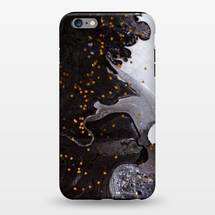 iPhone 6/6s plus StrongFit glitter marble black white by haroulita