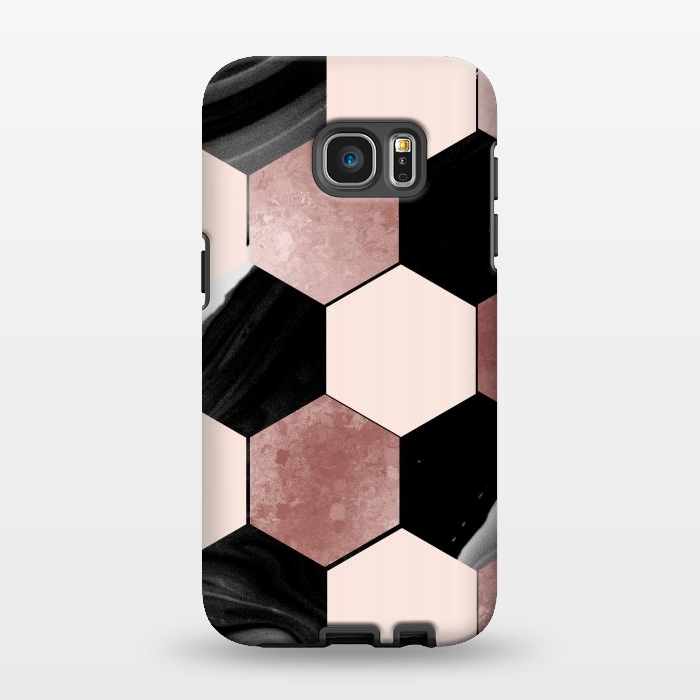 Galaxy S7 EDGE StrongFit geometrical marble by haroulita