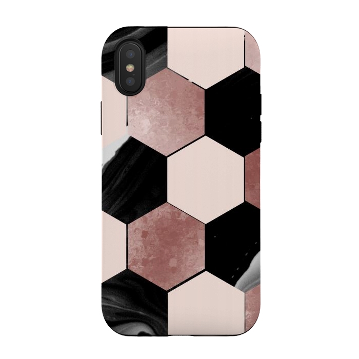 iPhone Xs / X StrongFit geometrical marble by haroulita