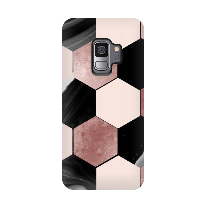 Galaxy S9 StrongFit geometrical marble by haroulita