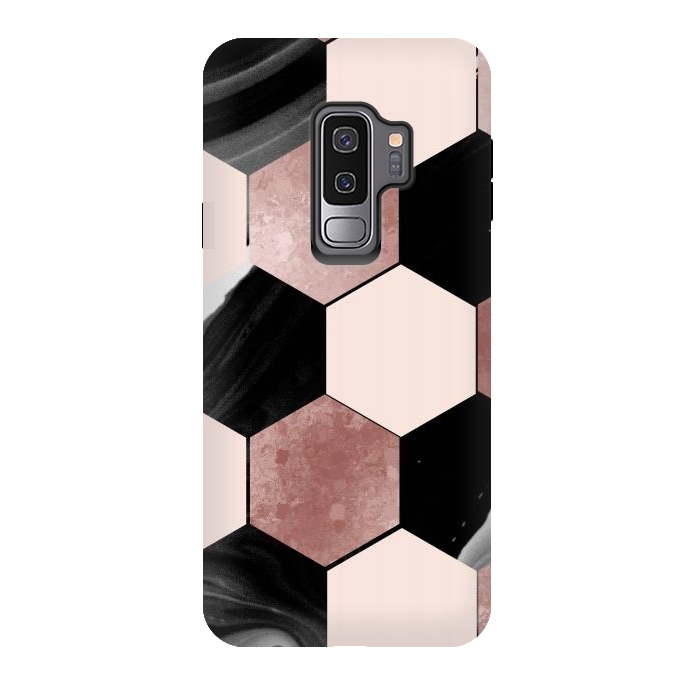 Galaxy S9 plus StrongFit geometrical marble by haroulita