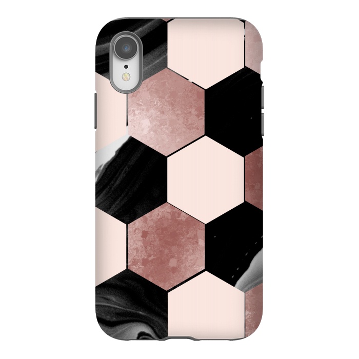 iPhone Xr StrongFit geometrical marble by haroulita