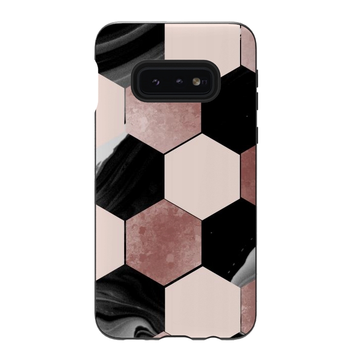 Galaxy S10e StrongFit geometrical marble by haroulita