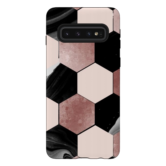 Galaxy S10 StrongFit geometrical marble by haroulita