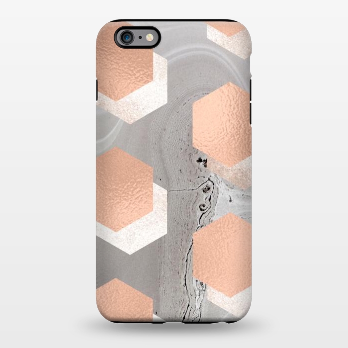 iPhone 6/6s plus StrongFit rose gold marble by haroulita