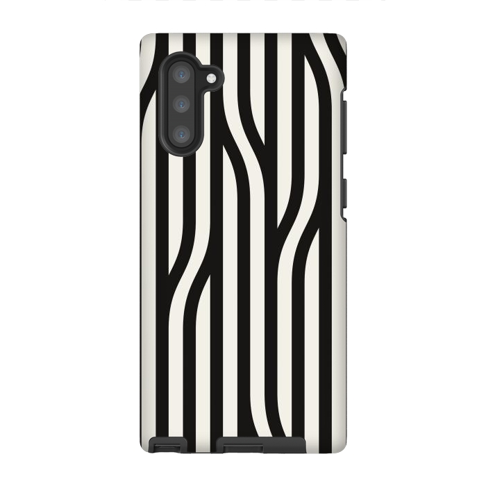 Galaxy Note 10 StrongFit black white minimal art by haroulita