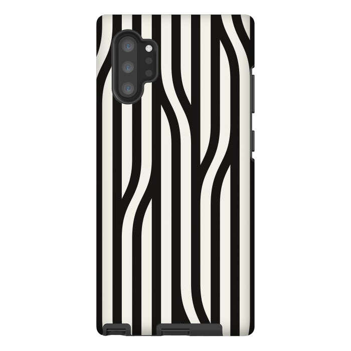 Galaxy Note 10 plus StrongFit black white minimal art by haroulita