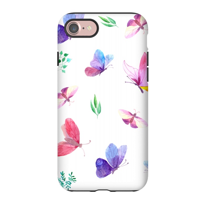 iPhone 7 StrongFit watercolor butterflies c by haroulita