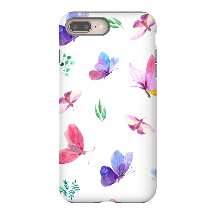 iPhone 7 plus StrongFit watercolor butterflies c by haroulita