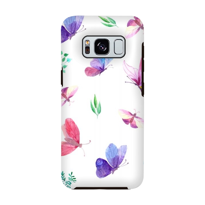 Galaxy S8 StrongFit watercolor butterflies c by haroulita
