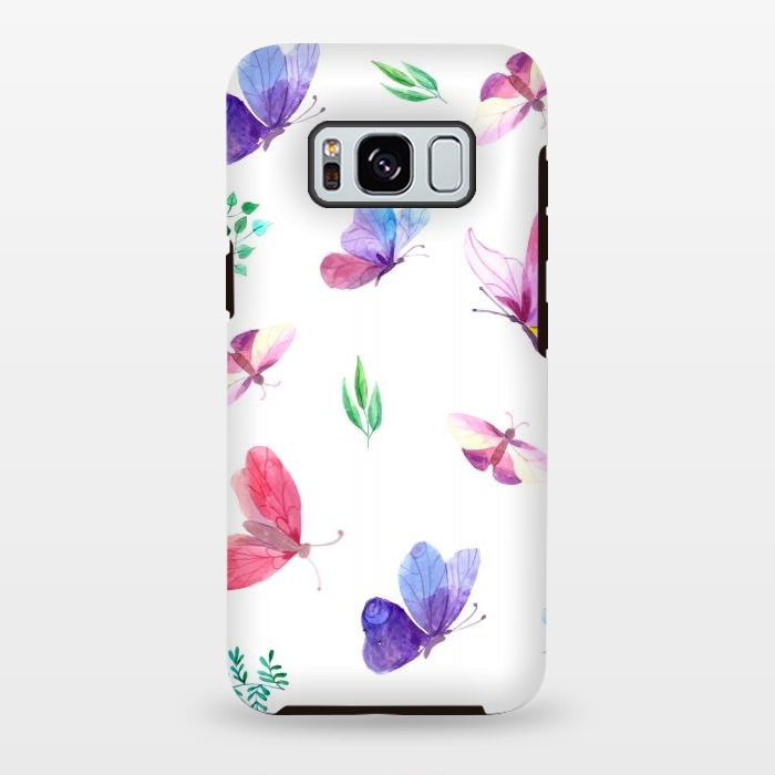 Galaxy S8 plus StrongFit watercolor butterflies c by haroulita