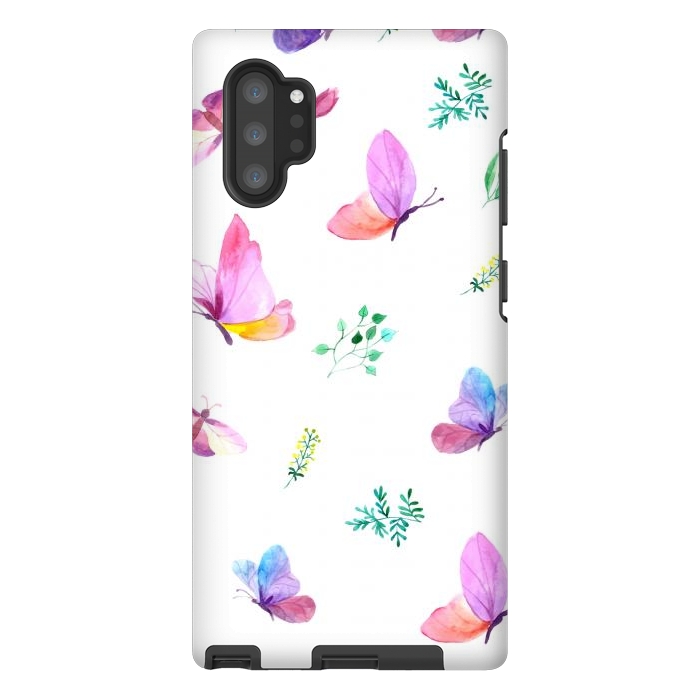 Galaxy Note 10 plus StrongFit watercolor butterflies c by haroulita