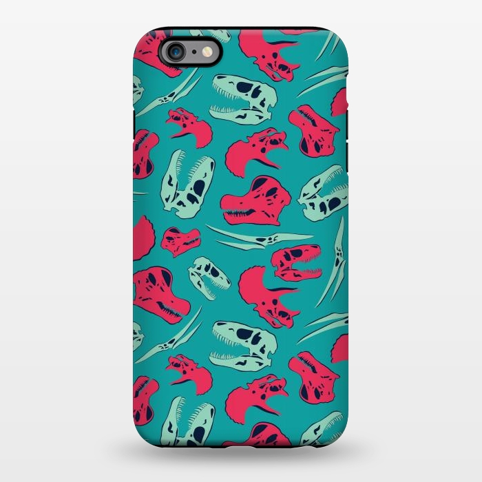 iPhone 6/6s plus StrongFit Skull Roll - Teal by Melissa Lee