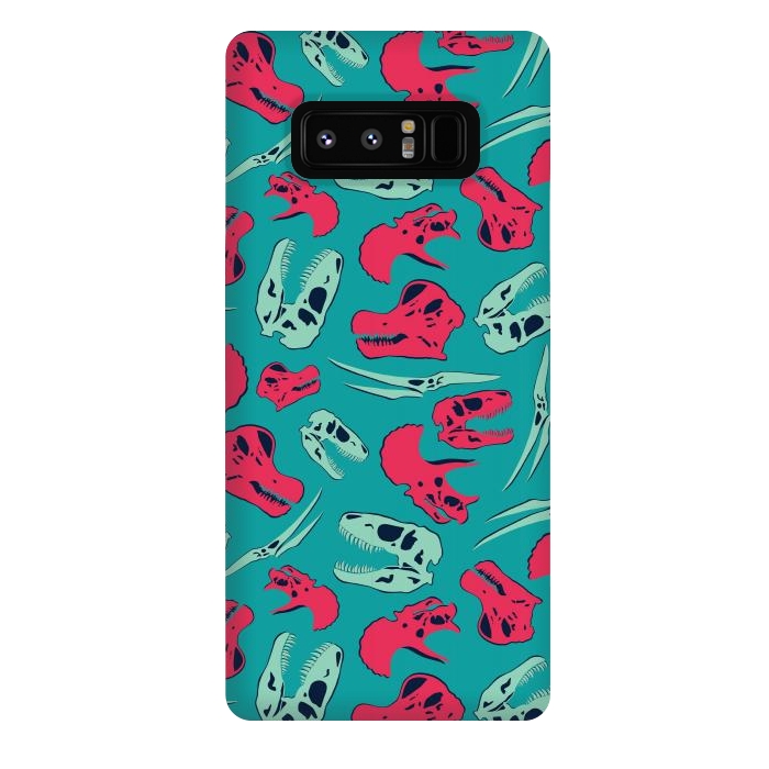 Galaxy Note 8 StrongFit Skull Roll - Teal by Melissa Lee
