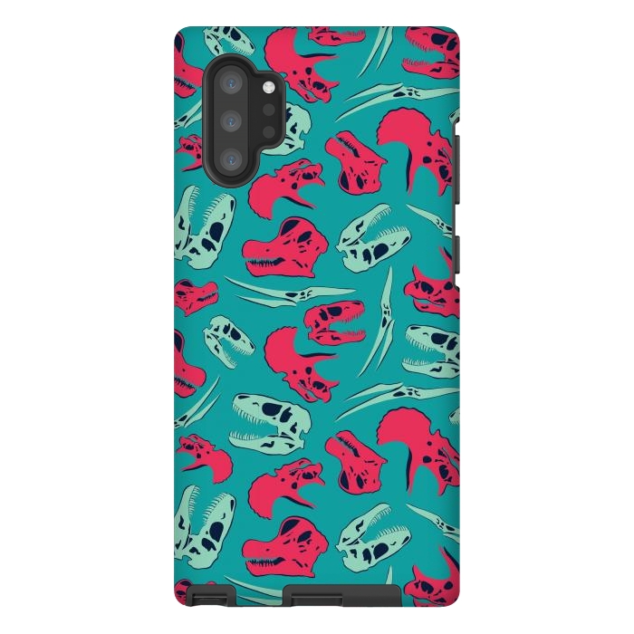 Galaxy Note 10 plus StrongFit Skull Roll - Teal by Melissa Lee