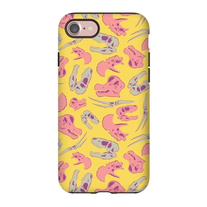iPhone 7 StrongFit Skull Roll - Yellow by Melissa Lee