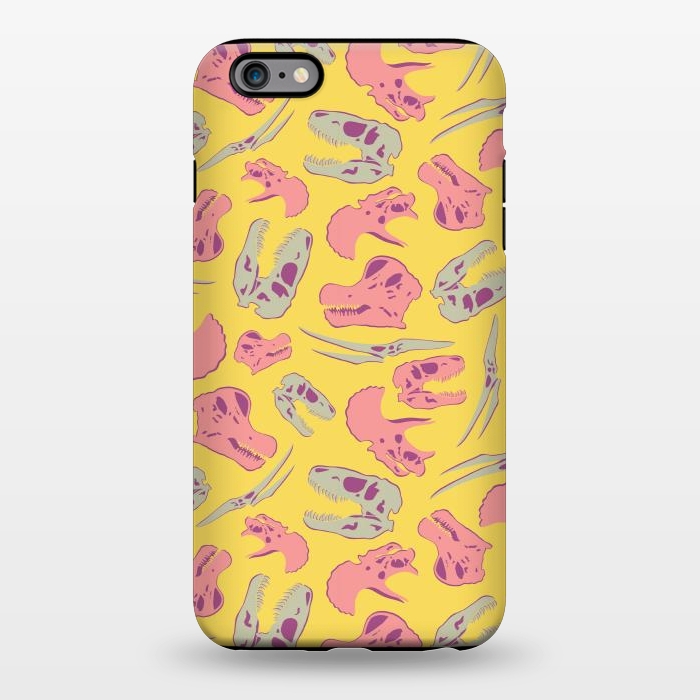 iPhone 6/6s plus StrongFit Skull Roll - Yellow by Melissa Lee
