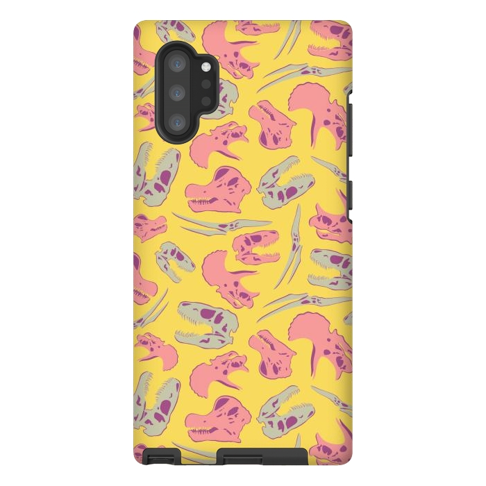 Galaxy Note 10 plus StrongFit Skull Roll - Yellow by Melissa Lee