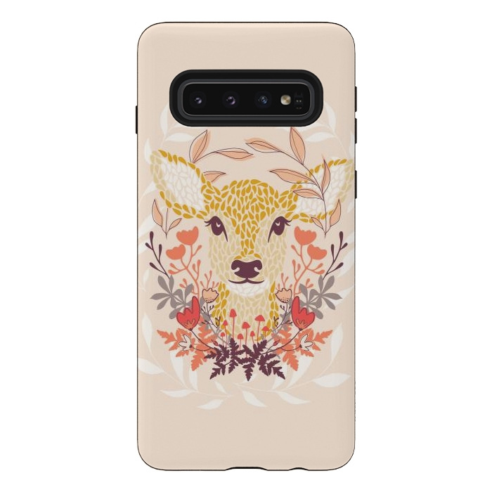 Galaxy S10 StrongFit Oh Deer by Melissa Lee