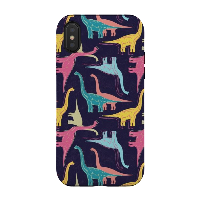 iPhone Xs / X StrongFit Rubberneckers - Midnight Blue by Melissa Lee