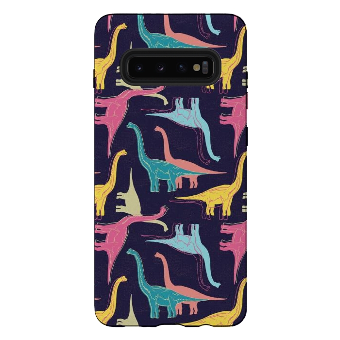 Galaxy S10 plus StrongFit Rubberneckers - Midnight Blue by Melissa Lee