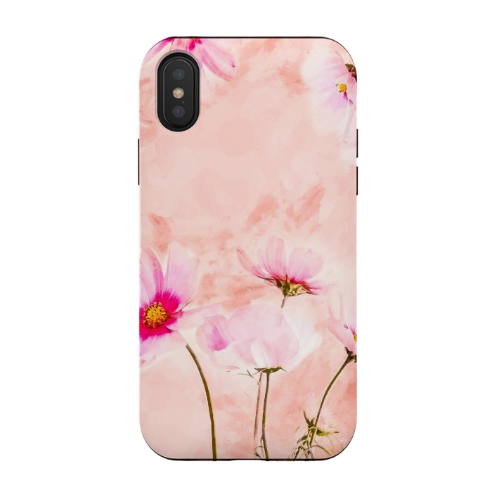 iPhone Xs / X StrongFit Pink Spring Flower by Creativeaxle