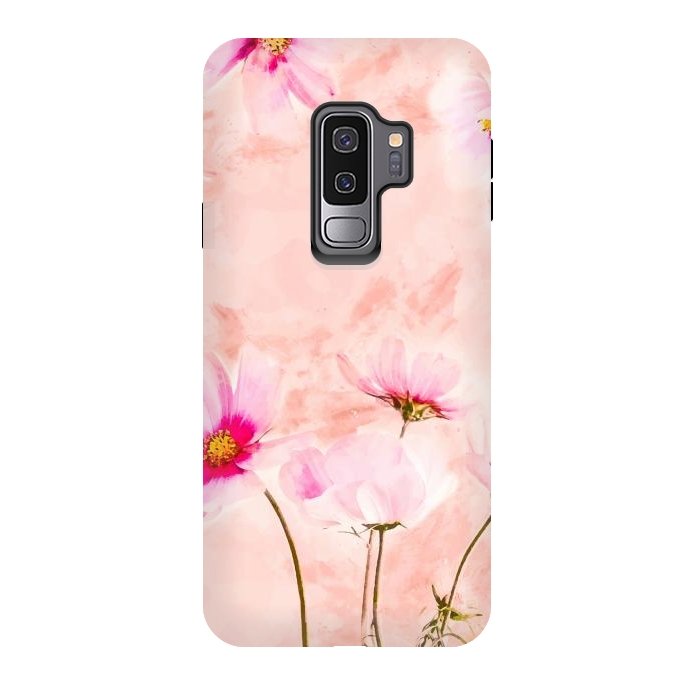 Galaxy S9 plus StrongFit Pink Spring Flower by Creativeaxle