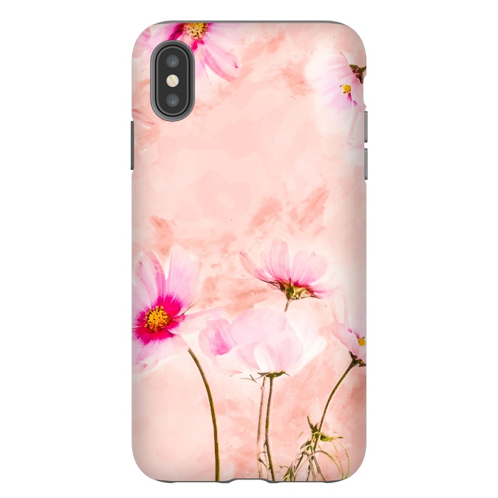 iPhone Xs Max StrongFit Pink Spring Flower by Creativeaxle