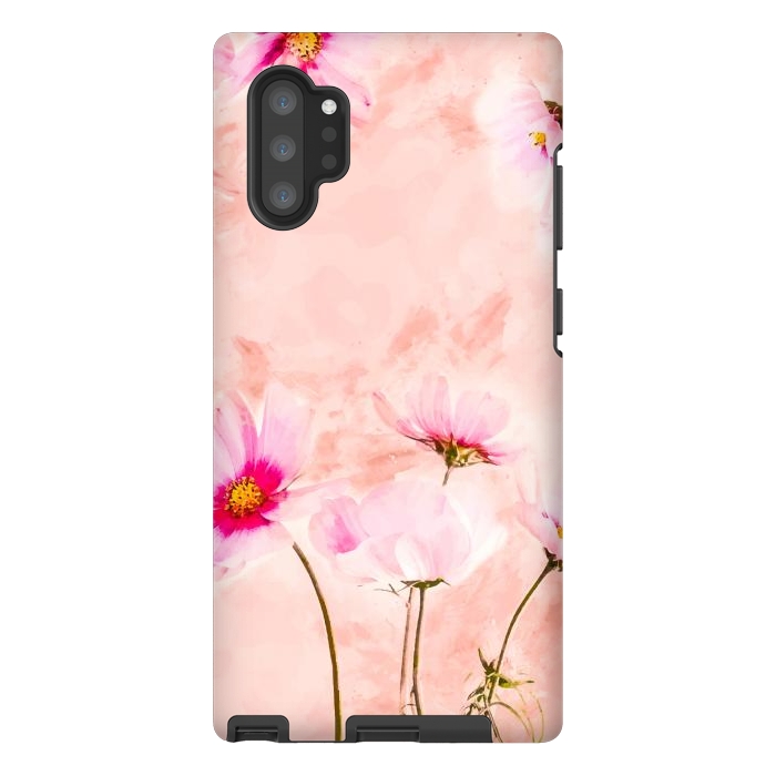 Galaxy Note 10 plus StrongFit Pink Spring Flower by Creativeaxle