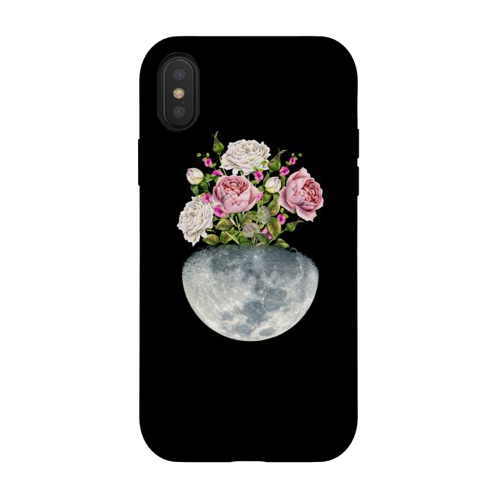 iPhone Xs / X StrongFit Moon Flower Pot by Creativeaxle