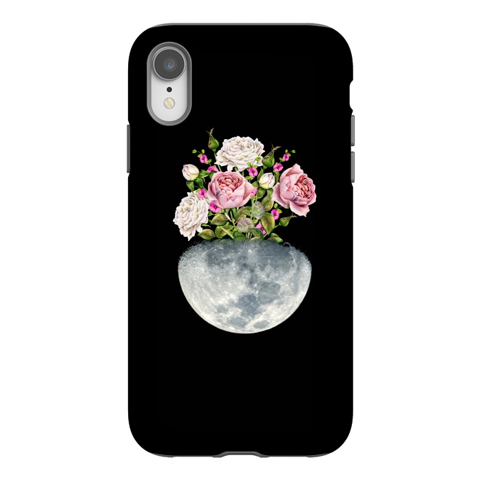 iPhone Xr StrongFit Moon Flower Pot by Creativeaxle