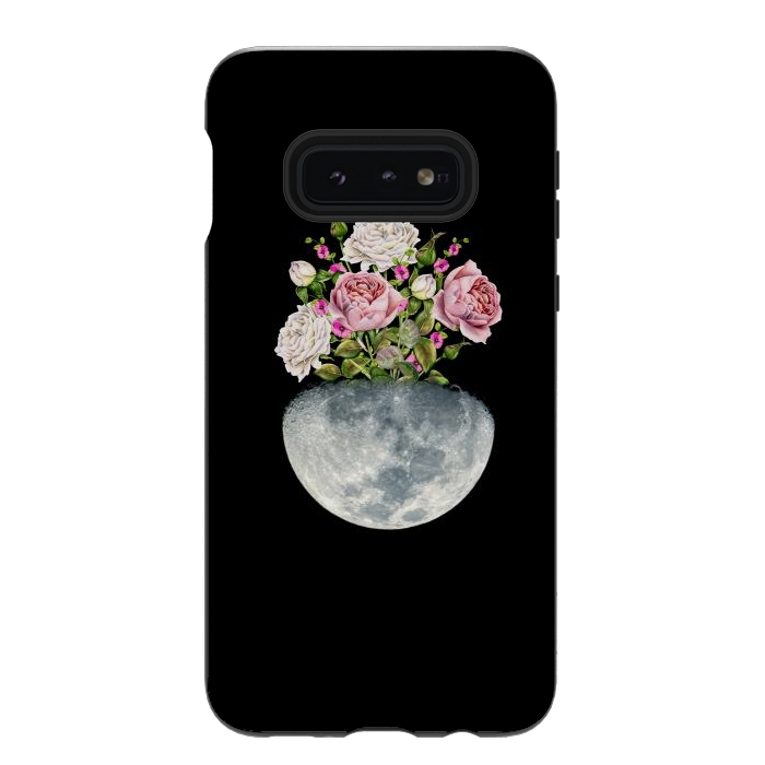 Galaxy S10e StrongFit Moon Flower Pot by Creativeaxle