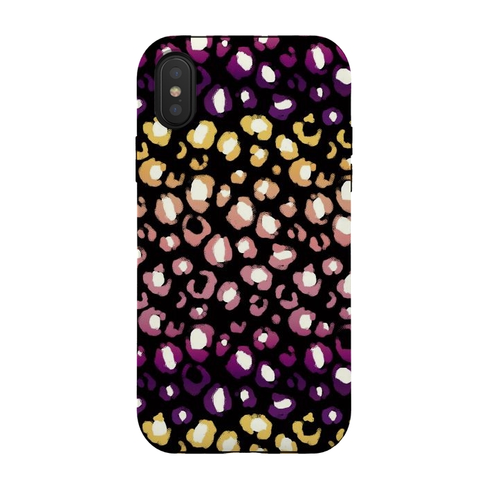 iPhone Xs / X StrongFit Gradient graphic leopard print by Oana 