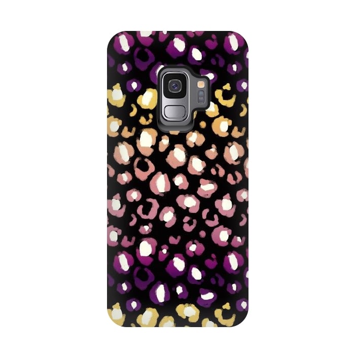 Galaxy S9 StrongFit Gradient graphic leopard print by Oana 