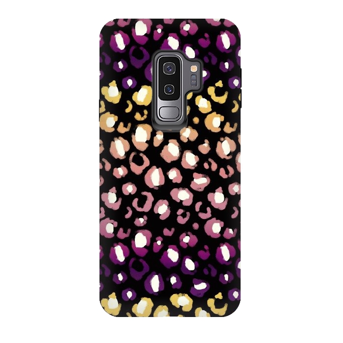 Galaxy S9 plus StrongFit Gradient graphic leopard print by Oana 