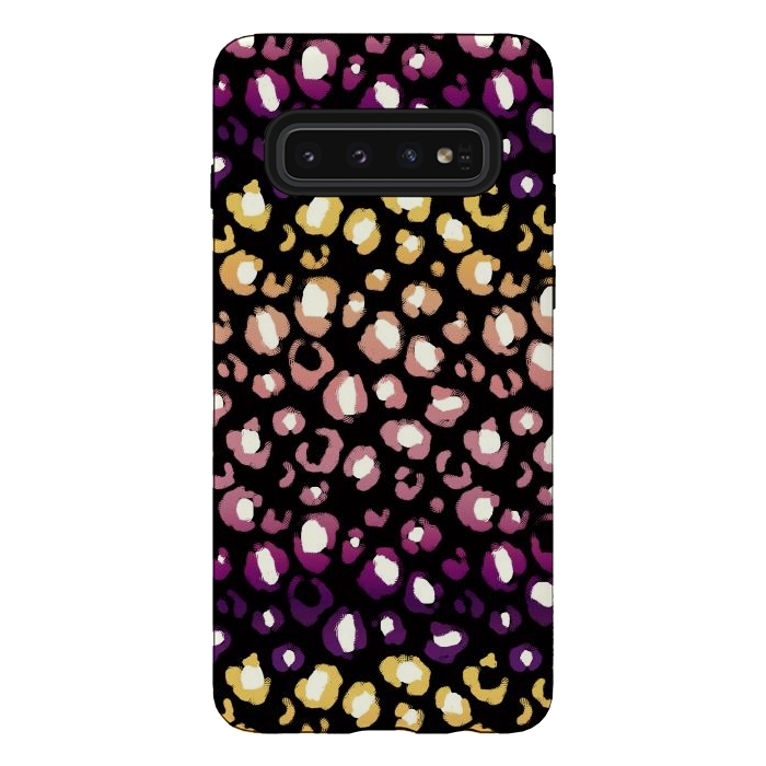 Galaxy S10 StrongFit Gradient graphic leopard print by Oana 
