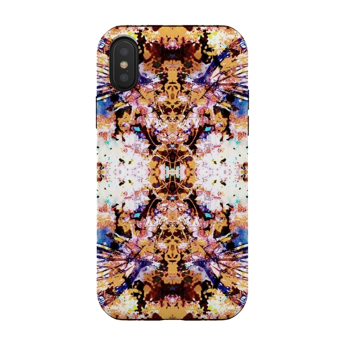 iPhone Xs / X StrongFit Painted butterfly wings and flower petals by Oana 