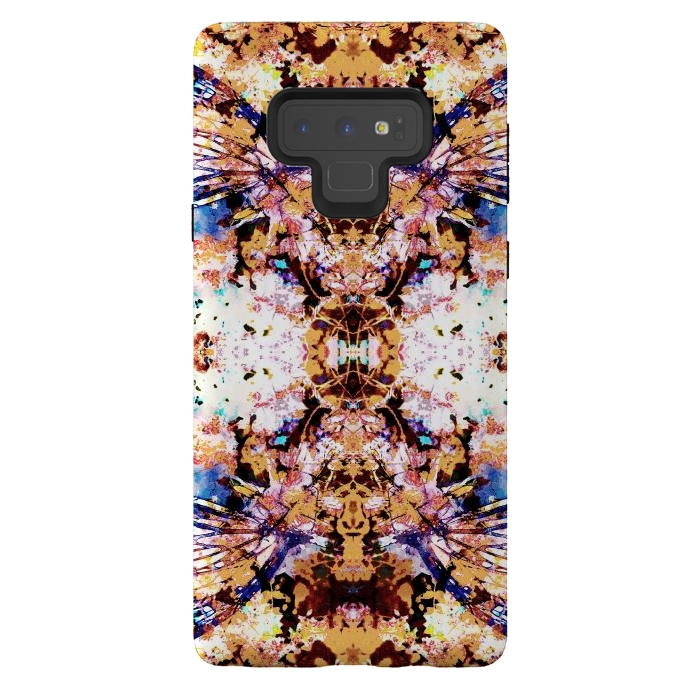 Galaxy Note 9 StrongFit Painted butterfly wings and flower petals by Oana 