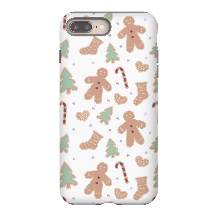 iPhone 7 plus StrongFit ginger bread pattern by MALLIKA