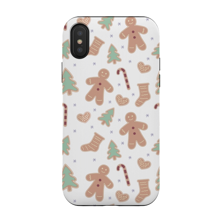 iPhone Xs / X StrongFit ginger bread pattern by MALLIKA
