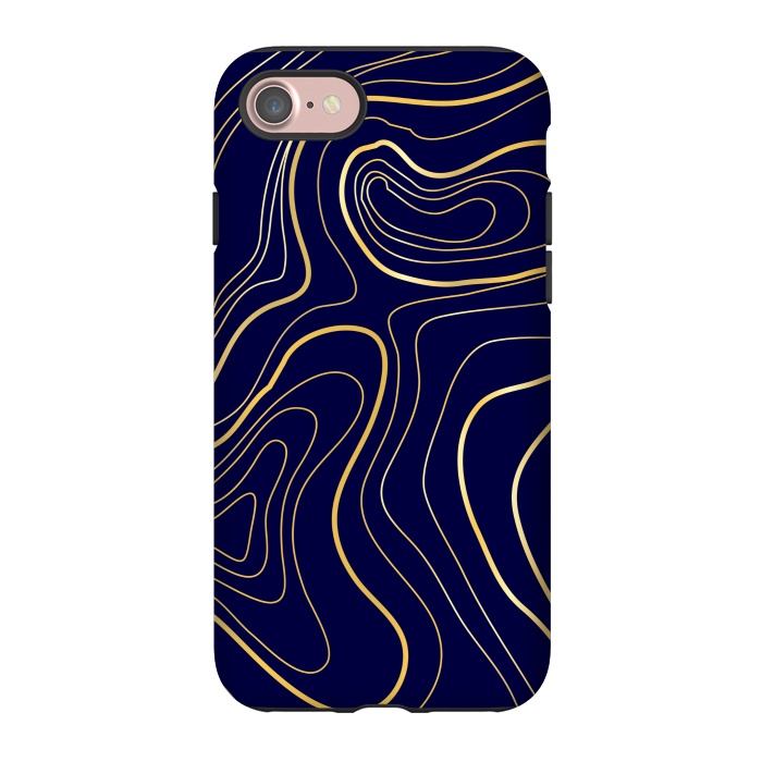 iPhone 7 StrongFit golden abstract lines by MALLIKA