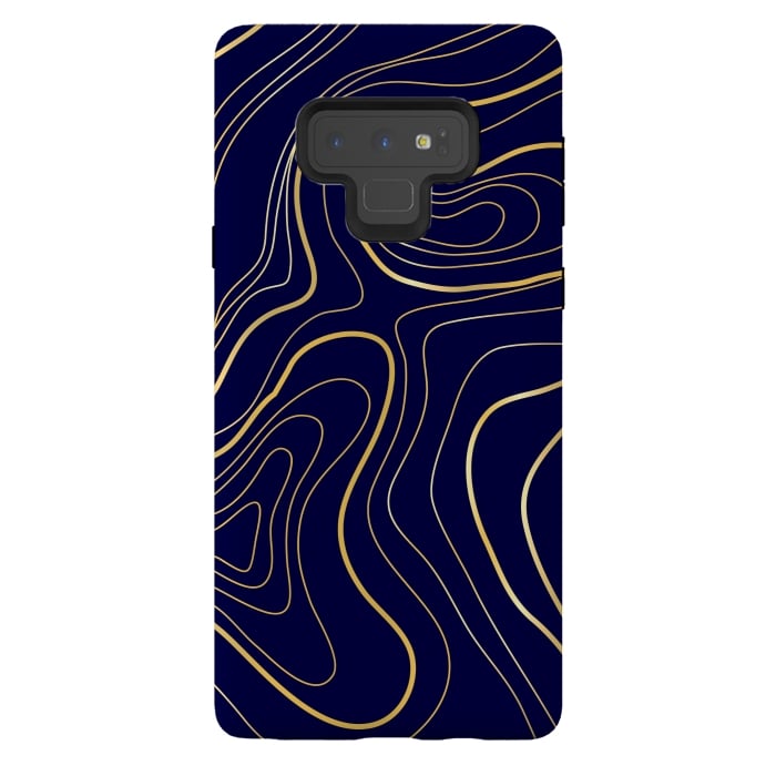 Galaxy Note 9 StrongFit golden abstract lines by MALLIKA