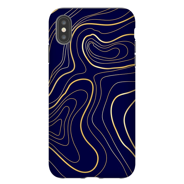 iPhone Xs Max StrongFit golden abstract lines by MALLIKA